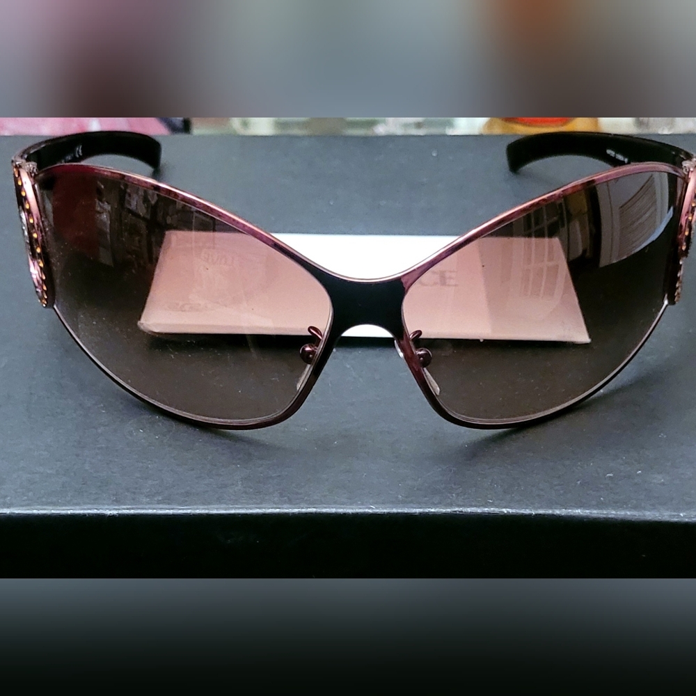Versace 2064-B Women Oversized Medusa Swarovski Sunglasses